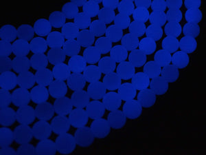 Glow in The Dark Beads-Blue, Luminous Stone, 8mm Round-Gems: Round & Faceted-BeadXpert