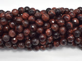 Red Tiger Eye, Faceted Round, 8mm Beads-BeadXpert