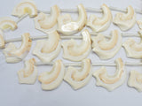 Mother of Pearl Beads, MOP, Creamy White, 17x30mm-28x46mm Free Form,-BeadXpert