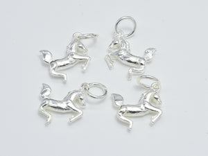 2pcs 925 Sterling Silver Charm, Horse Charm, 12x11mm-Metal Findings & Charms-BeadXpert