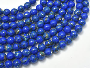 Shell Turquoise Howlite-Dark Blue, 6mm (6.5mm)-BeadXpert