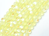 Matte Mystic Aura Quartz-Yellow, 8mm (8.5mm) Round-Gems: Round & Faceted-BeadXpert