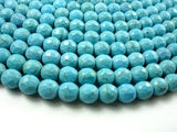 Turquoise Howlite, 8mm (7.5 mm) Faceted Round Beads-Gems: Round & Faceted-BeadXpert