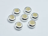 8pcs 925 Sterling Silver 6x3mm Rondelle Rubber Stopper bead-BeadXpert