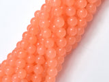 Jade - Orange, 8mm (8.2mm) Round-Gems: Round & Faceted-BeadXpert