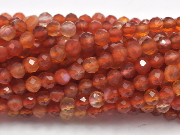 Carnelian Beads, 3mm Micro Faceted Round-Gems: Round & Faceted-BeadXpert