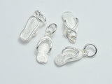 2pcs 925 Sterling Silver Charms, Flip Flop Charms, 14x6mm-BeadXpert