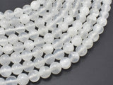 Selenite, Gypsum, 8mm (8.3mm) Round Beads-Gems: Round & Faceted-BeadXpert