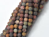 Matte Picasso Jasper Beads, 6mm, Round Beads-Gems: Round & Faceted-BeadXpert
