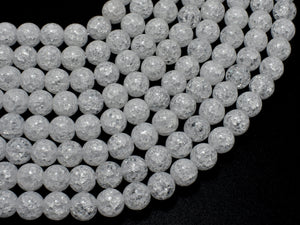 Crackle Clear Quartz Beads, 8mm Round Beads-Gems: Round & Faceted-BeadXpert
