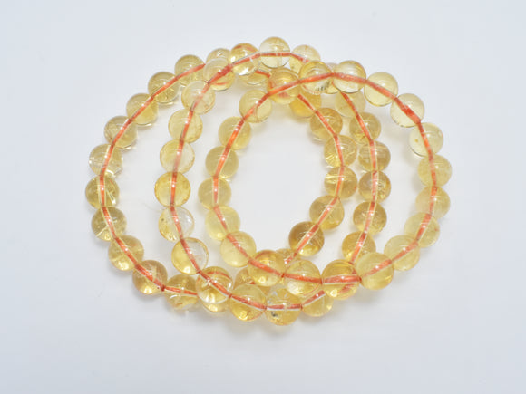 Citrine Beads, Approx. 8mm Round Beads, 7-7.5 Inch-Gems: Round & Faceted-BeadXpert