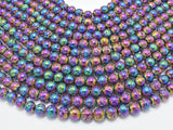 Lava-Rainbow Plated, 8mm (8.7mm) Round Beads-Gems: Round & Faceted-BeadXpert