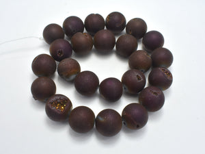 Druzy Agate Beads, Geode Beads-Purple, 16mm Round Beads-BeadXpert