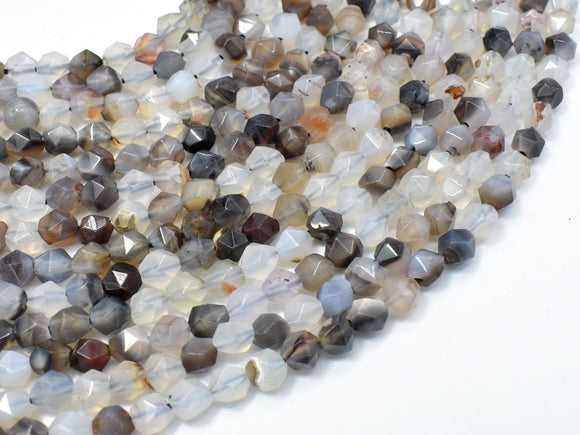 Agate Beads, 6mm Star Cut Faceted Round, 14 Inch-Agate: Round & Faceted-BeadXpert