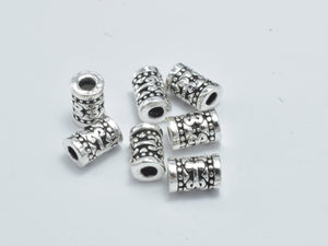 10pcs 925 Sterling Silver Beads-Antique Silver, 3x4.8mm Tube Beads-Metal Findings & Charms-BeadXpert