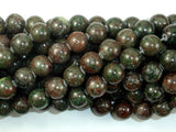 Red Green Garnet Beads, 10mm Round Beads-BeadXpert