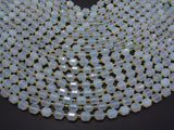 Blue Chalcedony Agate Beads, 8mm Faceted Prism Double Point Cut-Gems: Round & Faceted-BeadXpert