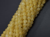 Yellow Selenite, Gypsum, 6mm (6.6mm), Round-BeadXpert