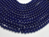 Jade - Dark Blue, 8mm, Round Beads, 14.5 Inch-BeadXpert