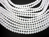 Matte White Jade Beads, 6mm (6.4mm) Round Beads-Gems: Round & Faceted-BeadXpert