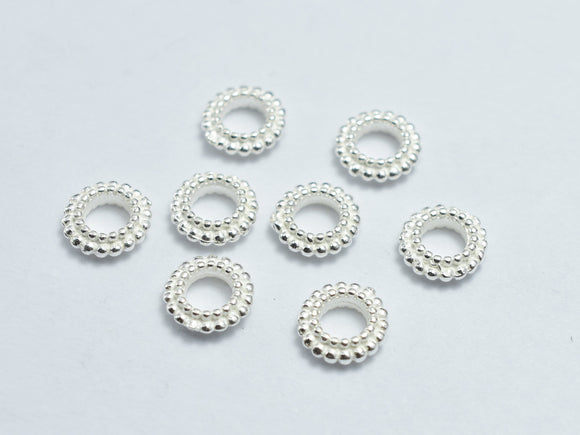 10pcs 925 Sterling Silver Beads, 5.2mm Spacer-BeadXpert