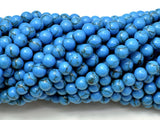 Howlite Turquoise Beads, Blue, 6mm Round Beads-Gems: Round & Faceted-BeadXpert