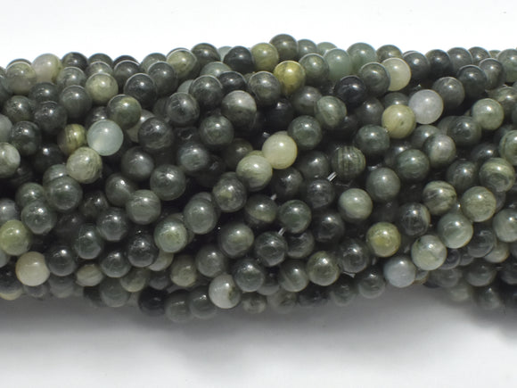 Green Line Quartz, 4mm (4.8mm) Round Beads-BeadXpert