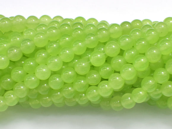 Jade - Light Green, 6mm (6.2mm) Round-Gems: Round & Faceted-BeadXpert