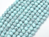 Turquoise Howlite-Light Blue, 6mm Round Beads-Gems: Round & Faceted-BeadXpert