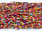Howlite Beads, Multicolored, 4mm, 13.5 Inch-Gems: Round & Faceted-BeadXpert