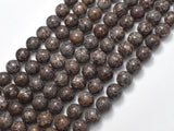 Brown Snowflake Obsidian Beads, Round, 10mm-BeadXpert