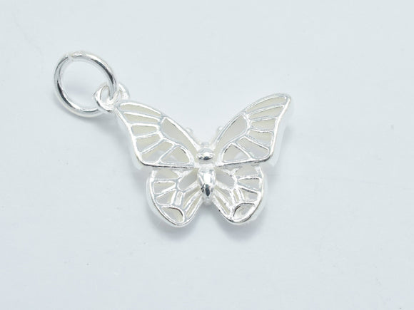1pc 925 Sterling Silver Charms, Butterfly Charm-Metal Findings & Charms-BeadXpert