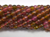 Watermelon Tourmaline Jade Beads - Multicolor, 8mm Faceted Round-Gems: Round & Faceted-BeadXpert