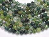 Moss Agate Beads, 3.6mm Micro Faceted Round-Gems: Round & Faceted-BeadXpert