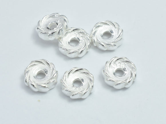 10pcs 925 Sterling Silver Beads, 5.8mm Spacer Beads, 5.8x1.9mm-BeadXpert