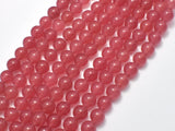 Jade Beads-Rose Red, 8mm-Gems: Round & Faceted-BeadXpert