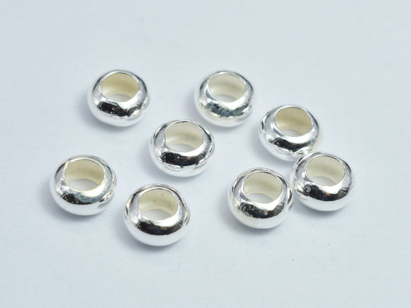 10pcs 925 Sterling Silver 6mm Rondelle Spacer Beads-BeadXpert