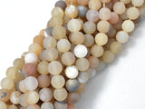 Druzy Agate Beads, Light Gray Geode Agate Beads, 6mm Round Beads-Gems: Round & Faceted-BeadXpert