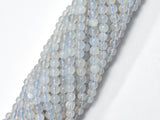 Blue Chalcedony, Blue Lace Agate, 4mm (4.6mm) Round Beads-BeadXpert