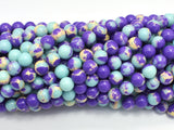 Impression Jasper-Blue & Purple 6mm Round-BeadXpert