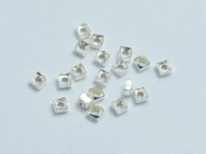 Approx. 100pcs 925 Sterling Silver 1.7x1.7mm Square Spacer-BeadXpert