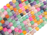 Frosted Matte Agate - Multi Color, 6mm Round Beads-Gems: Round & Faceted-BeadXpert