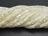 Mother of Pearl, MOP, White, 2.5x4mm Heishi-BeadXpert