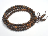 Tiger Skin Sandalwood Beads, 6mm Round Beads-Wood-BeadXpert