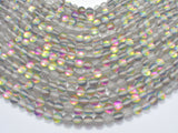 Matte Mystic Aura Quartz-Rainbow, 6mm (6.3mm) Round-Gems: Round & Faceted-BeadXpert