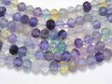 Fluorite Beads, Rainbow Fluorite, 2.3x3.2mm Micro Faceted Rondelle-Gems:Assorted Shape-BeadXpert