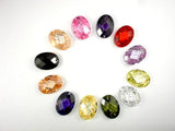 CZ beads,13x18mm Faceted Oval-Cubic Zirconia-BeadXpert