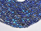 Mystic Coated Natural Lapis Lazuli, AB Coated, 6x8mm Nugget-Gems: Nugget,Chips,Drop-BeadXpert