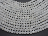 White Jade Beads, Round, 6mm (6.4mm), 15 Inch-BeadXpert