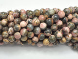 Rhodochrosite, 8mm, Round, 15 Inch-BeadXpert